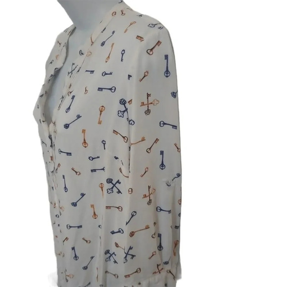 Mandy  Evans Tunic Style Blouse, Keys, M - Picture 4 of 8